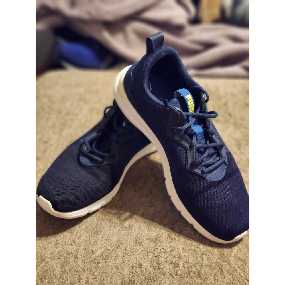 Puma‎ NRGY Driver Men's Running Shoes Sneakers Blue Yellow Size US 12